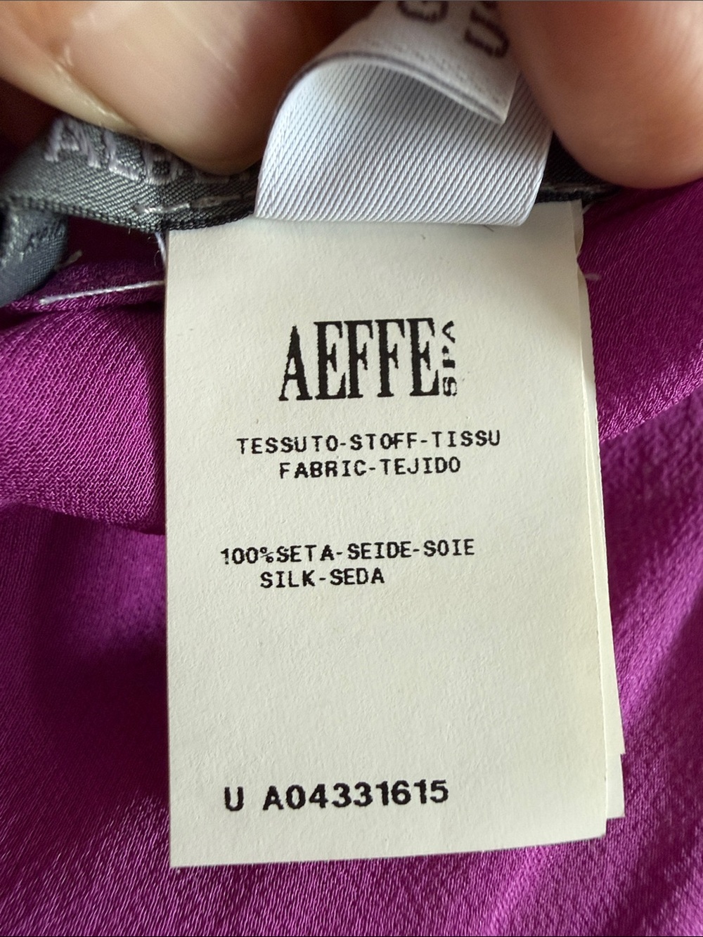 Alberta Ferretti Fuchsia silk with Neutral Lace Trim - Picture 9 of 9